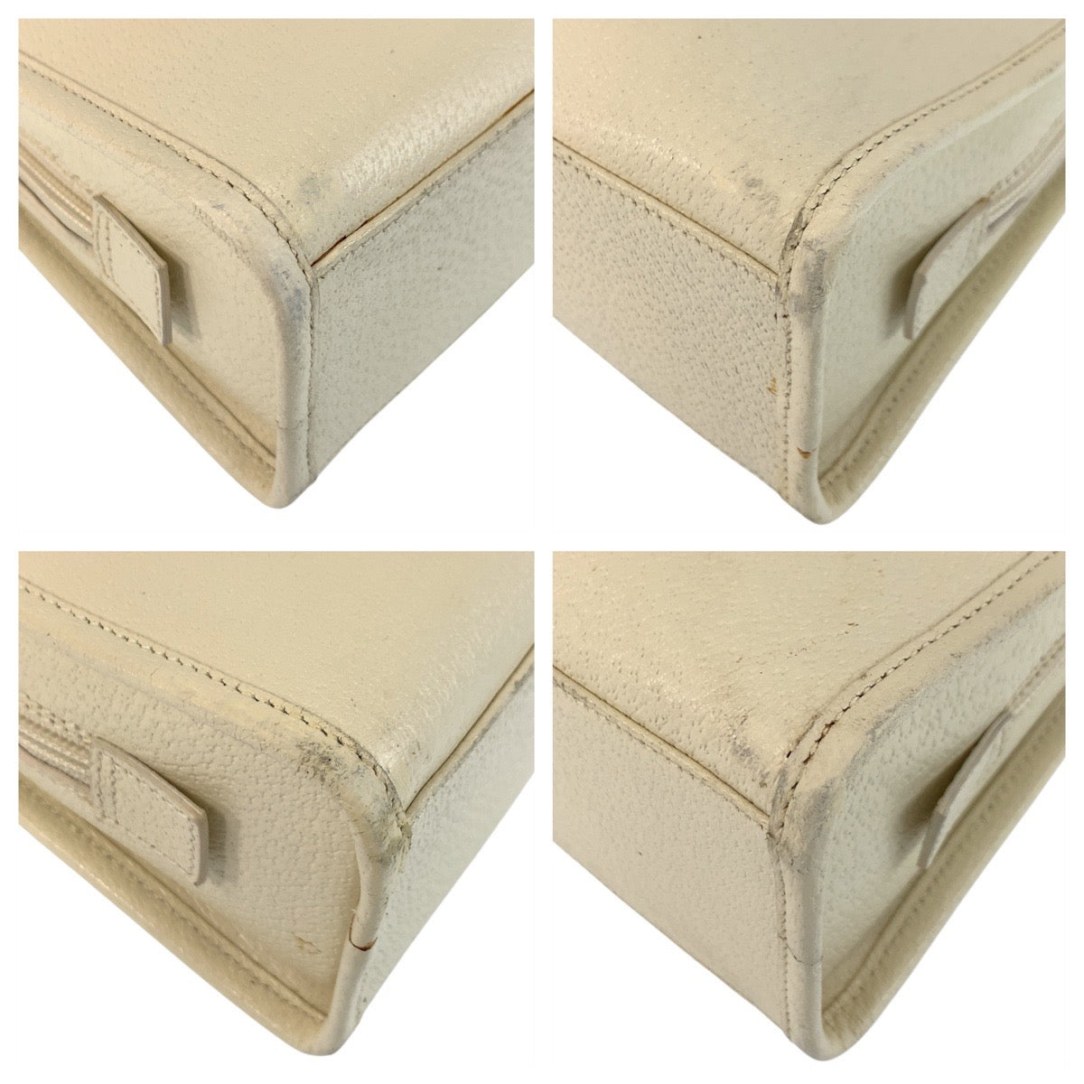 18763
GUCCI グッチ ジャッキー ホワイト シルバー金具 レザー 002 1071 ハンドバッグ レディース AB42