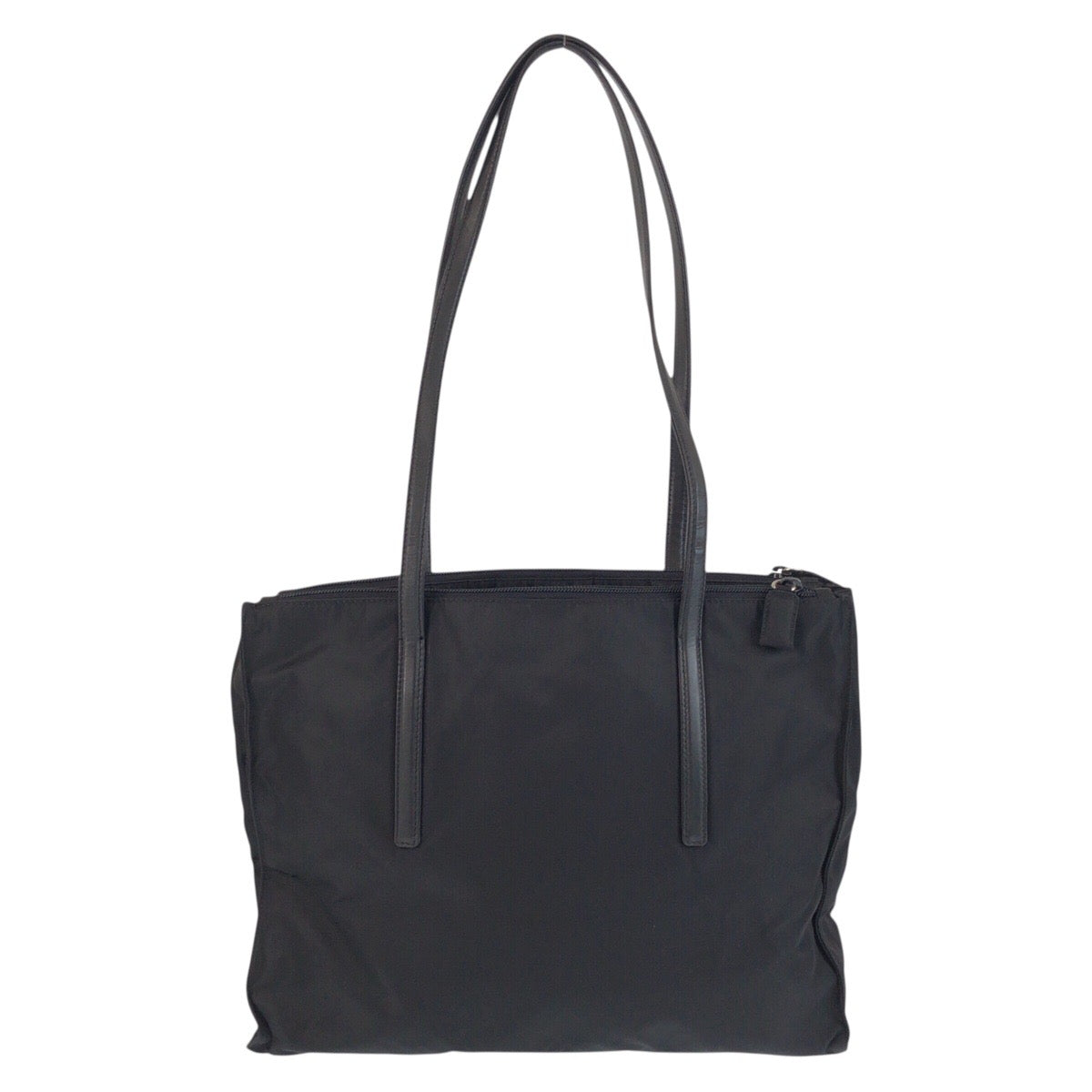 18765
PRADA Tessuto Triangle Logo Plate Black Silver Hardware Nylon Shoulder Bag Tote Bag Women's AB32