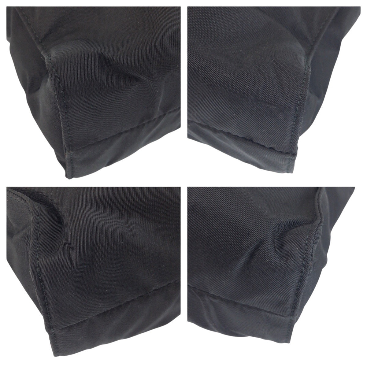 18765
PRADA プラダ テスート 三角ロゴプレート ブラック 黒 シルバー金具 ナイロン ショルダーバッグ トートバッグ  レディース AB32