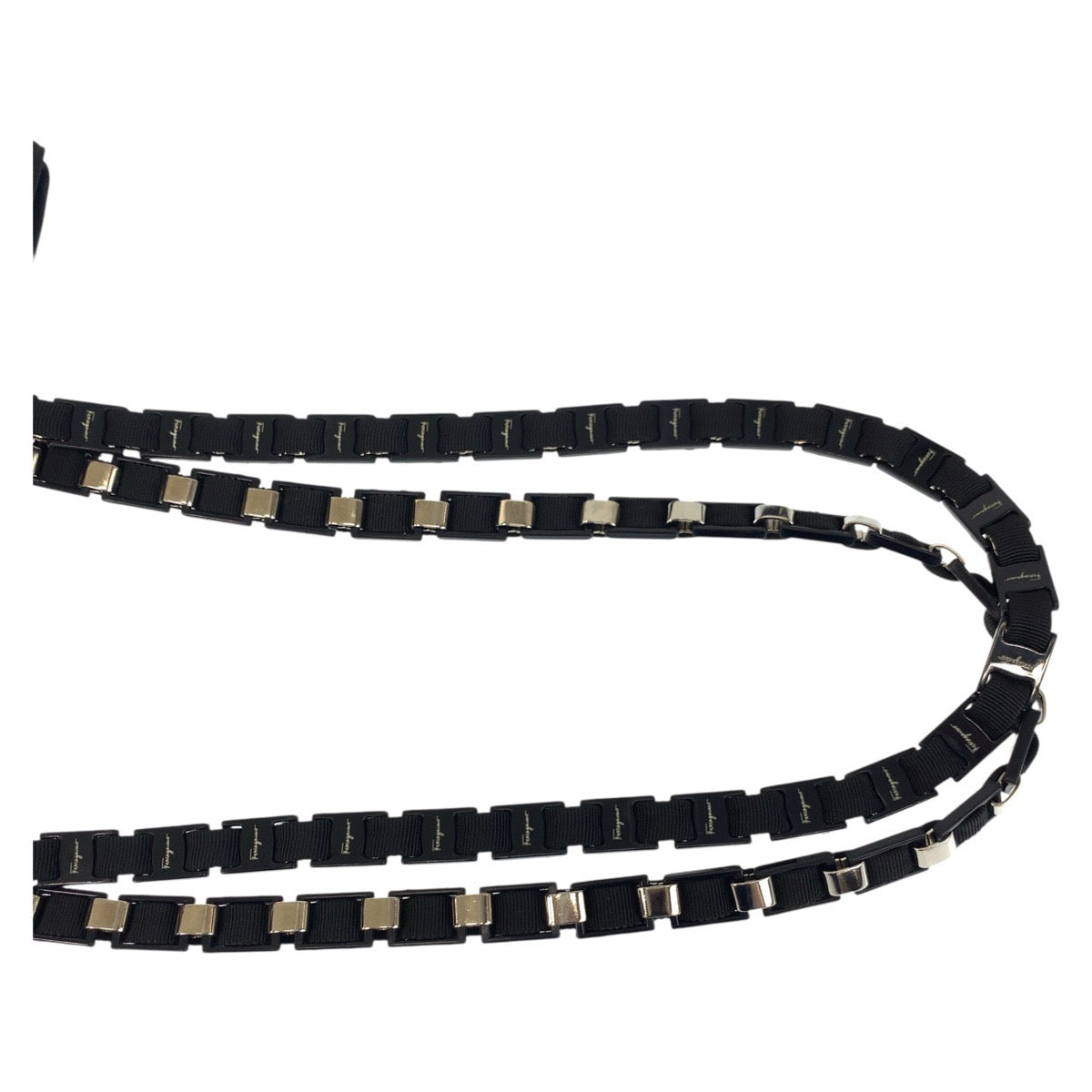 18766
Salvatore Ferragamo サルヴァトーレフェラガモ ヴァラ ブラック 黒 シルバー金具 ナイロン AU-21 8803 トートバッグ ショルダーバッグ  レディース A14