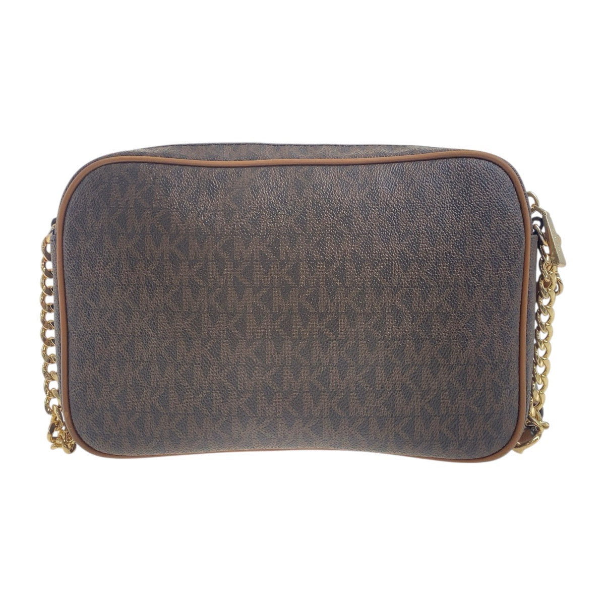 18767
Michael Kors Brown Gold Hardware PVC 32S7GJSC7B Crossbody Shoulder Bag Ladies AB8