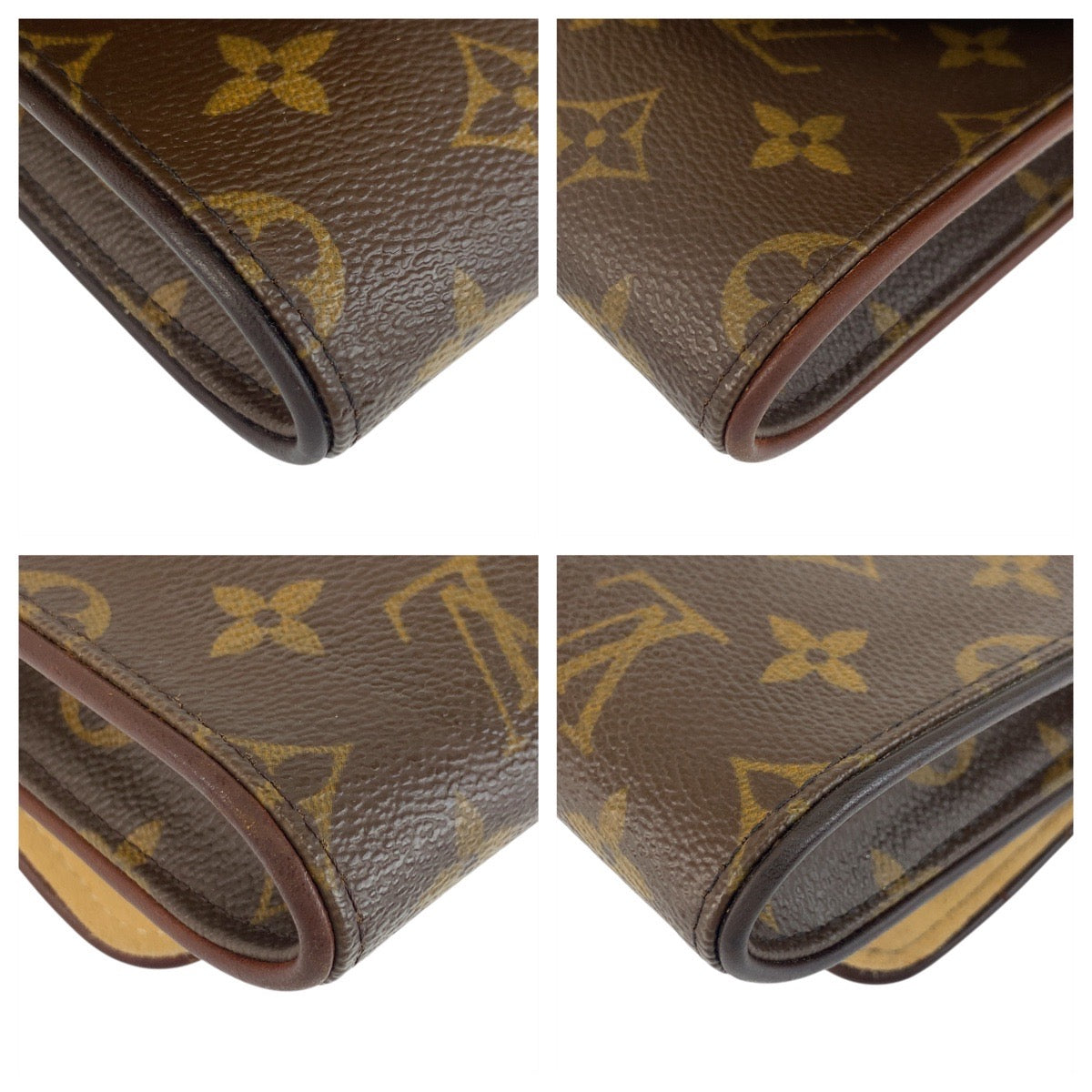 18773
LOUIS VUITTON ルイヴィトン モノグラム ポシェットツインGM ブラウン ゴールド金具 PVC M51852 ショルダーバッグ ポシェット  レディース