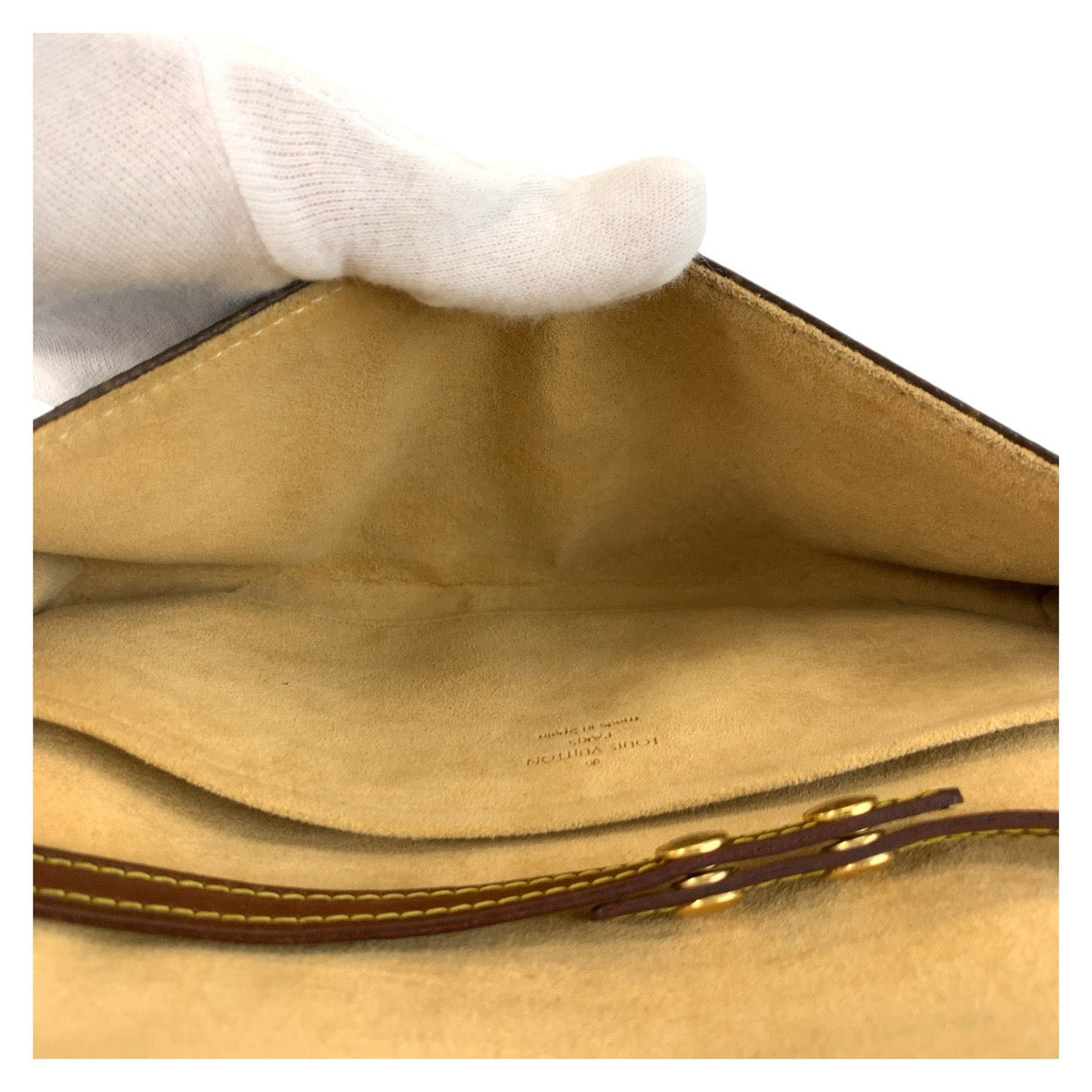 18773
LOUIS VUITTON ルイヴィトン モノグラム ポシェットツインGM ブラウン ゴールド金具 PVC M51852 ショルダーバッグ ポシェット  レディース