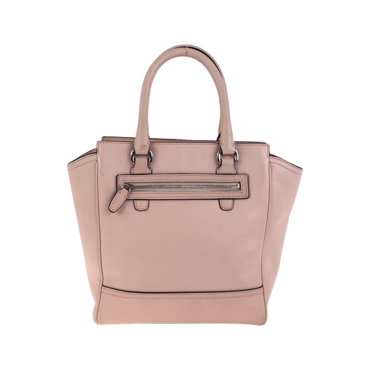 18778
COACH Legacy Mini Tanner Pink Silver Hardware Leather Tote Bag Handbag Women's AB10