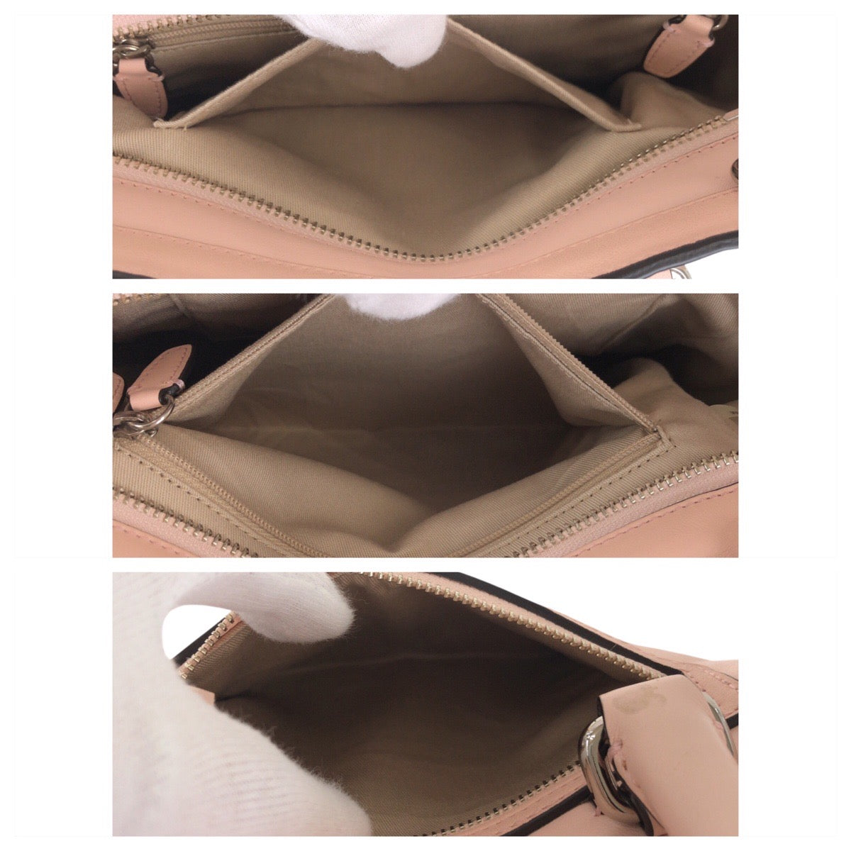 18778
COACH Legacy Mini Tanner Pink Silver Hardware Leather Tote Bag Handbag Women's AB10