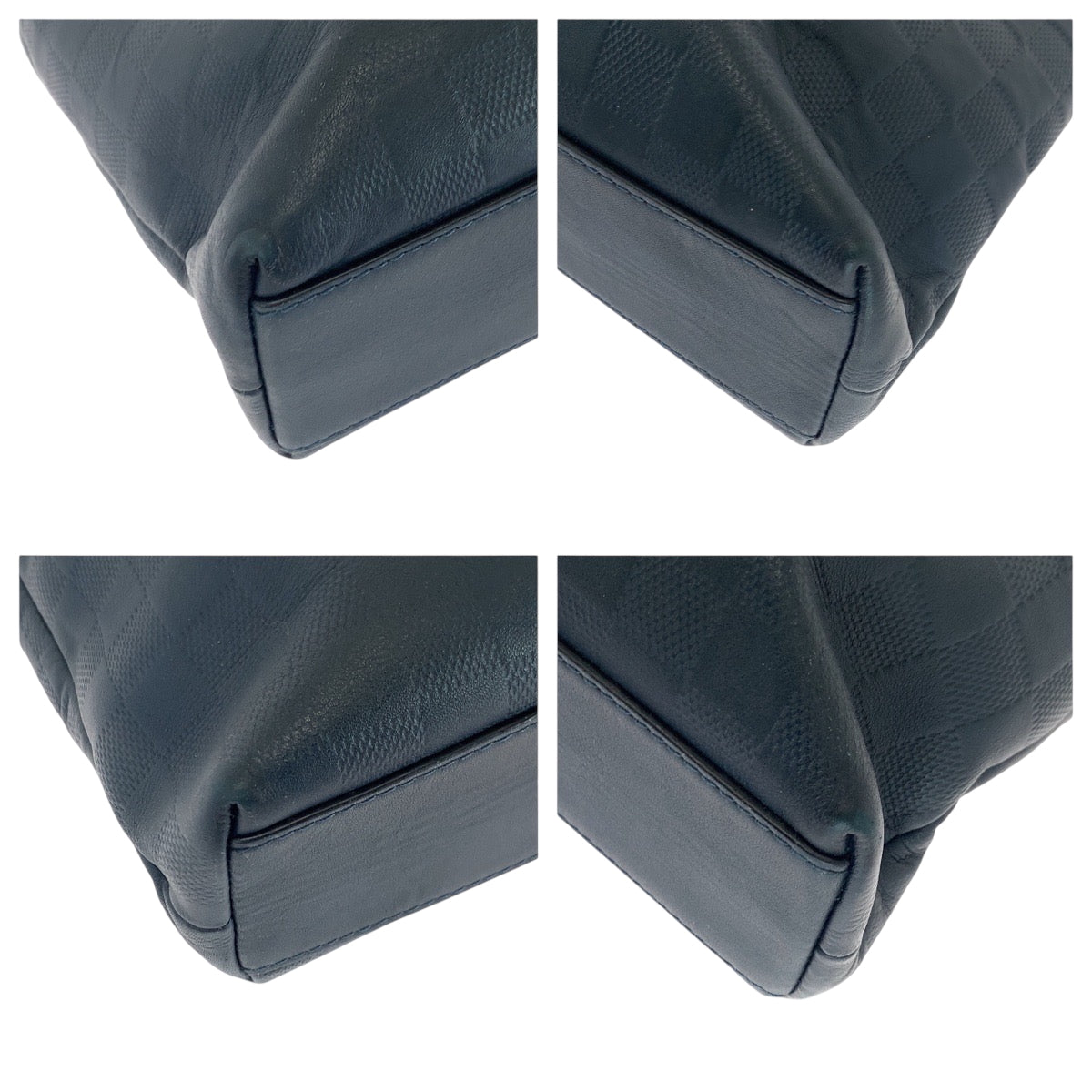 18779
LOUIS VUITTON ルイヴィトン ダミエ アンフィニ 7DW コスモス ブルー シルバー金具 レザー N41567 ビジネスバッグ ハンドバッグ  メンズ AB42
