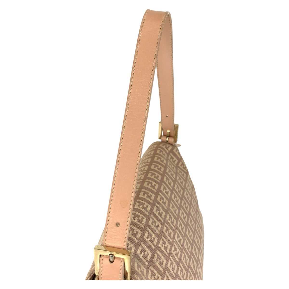 18783
FENDI フェンディ ズッキーノ マンマバケット ピンクベージュ ゴールド金具 キャンバス / レザー 8BR001LPN059 ショルダーバッグ  レディース ABP80