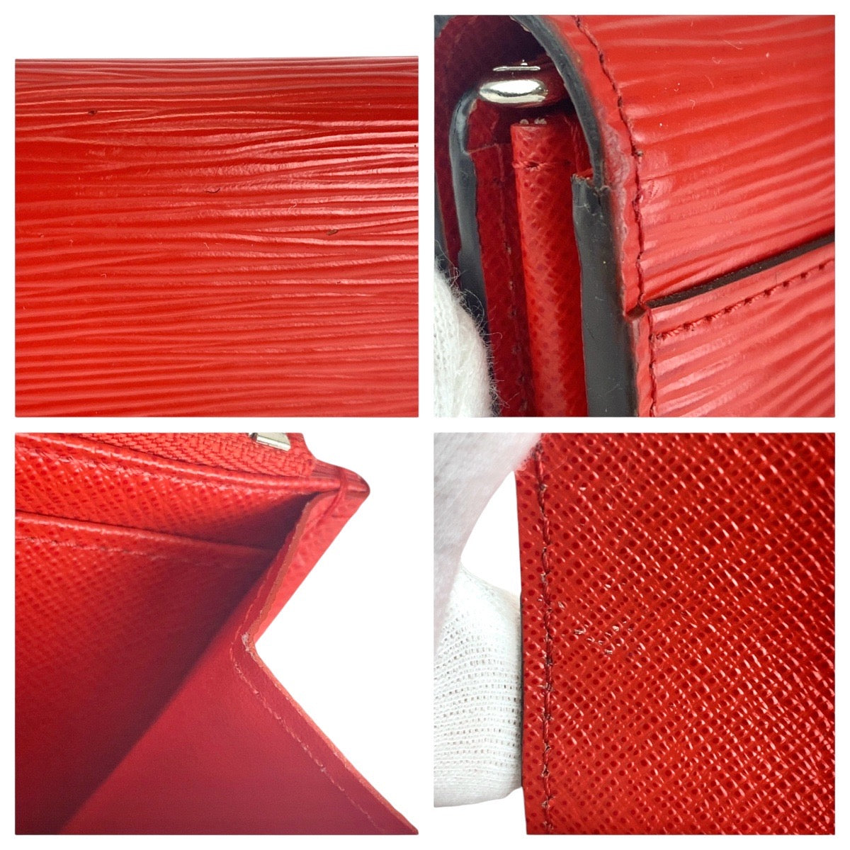 18785
LOUIS VUITTON ルイヴィトン エピ ポルトフォイユ サラ コクリコ シルバー金具 レザー M60723 ロングウォレット レディース ABP32