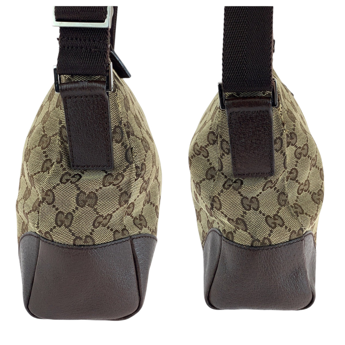 18787
GUCCI グッチ ブラウン ベージュ シルバー金具 GGキャンバス 114273 ショルダーバッグ メッセンジャーバッグ  レディース B39