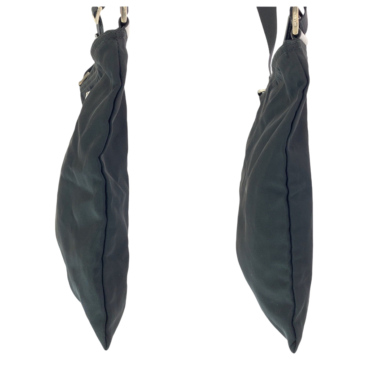 18790
PRADA プラダ テスート 三角ロゴプレート ブラック 黒 シルバー金具 ナイロン ショルダーバッグ ポシェット  レディース ABP41