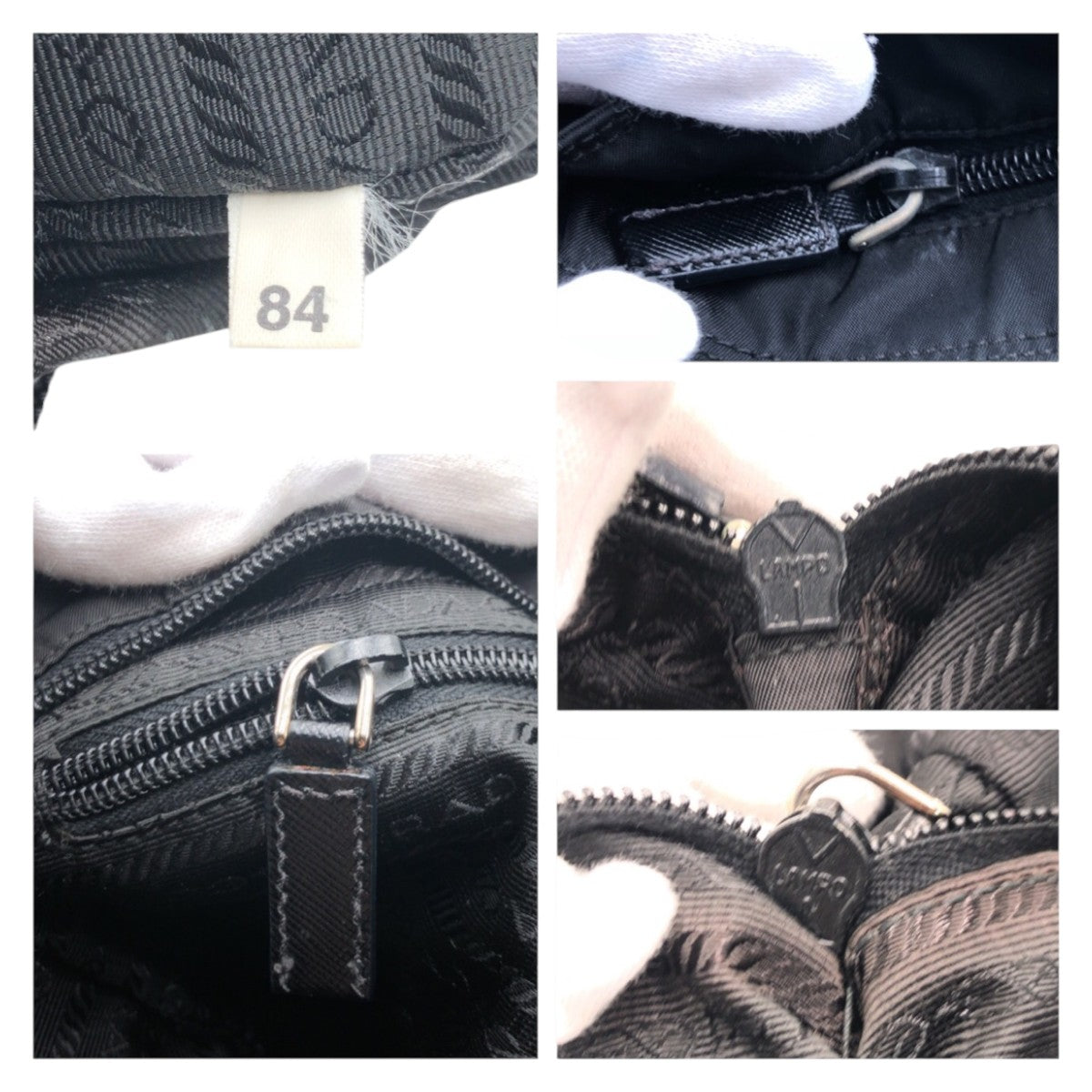 18792
PRADA プラダ テスート 三角ロゴプレート ブラック 黒 シルバー金具 ナイロン ショルダーバッグ ポシェット  レディース AB40