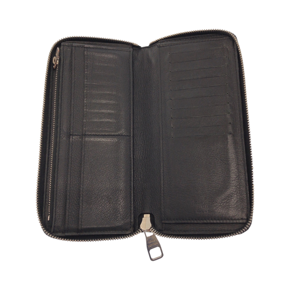 18793
LOUIS VUITTON ルイヴィトン ジッピーウォレット ヴェルティカル ブラック 黒 シルバー金具 レザー M58412 長財布 ラウンドファスナー メンズ AB34