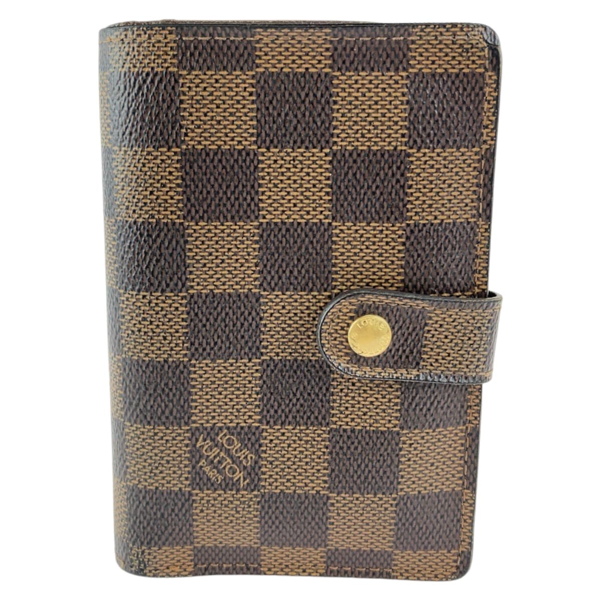 18794
LOUIS VUITTON ルイヴィトン ダミエ エベヌ ポルトフォイユ ヴィエノワ ブラウン ゴールド金具 PVC N61674 がま口 折財布 コンパクトウォレット レディース AB28