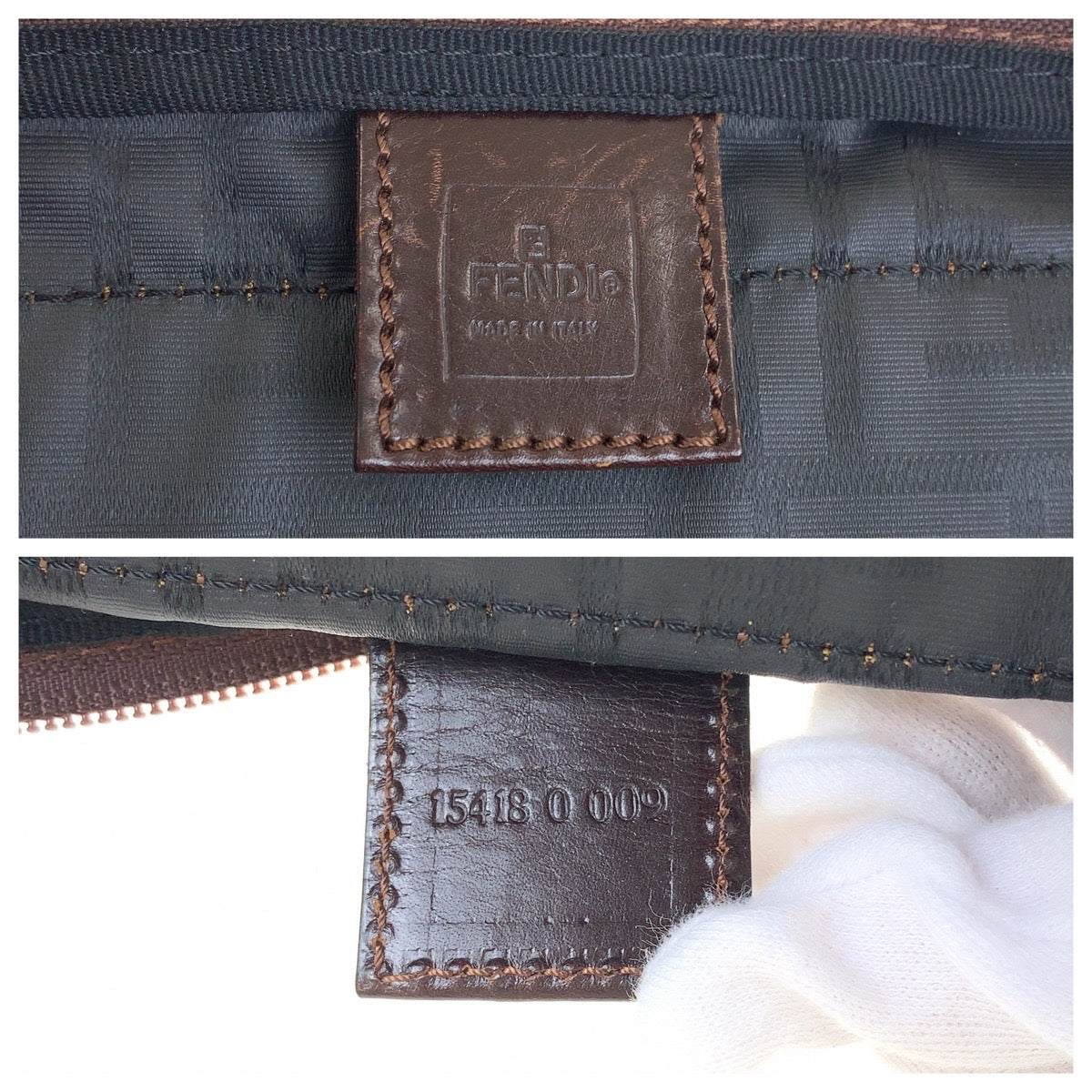 18795
FENDI フェンディ ズッカ ブラウン シルバー金具 キャンバス 15418 0 009 ボストンバッグ 男女兼用  レディース AB39