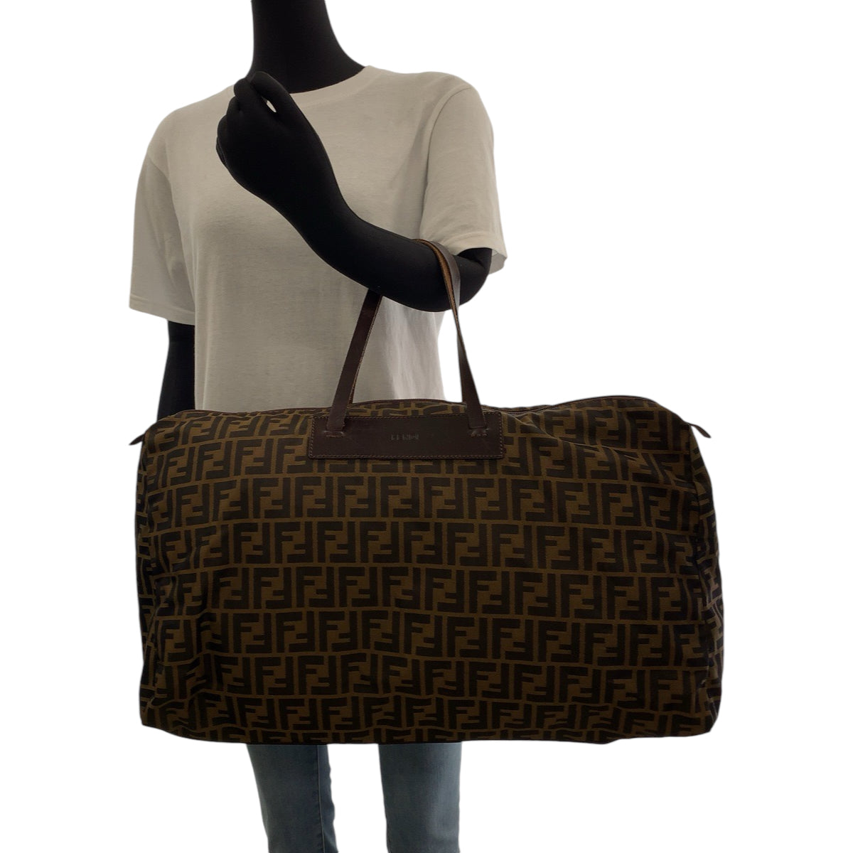 18795
FENDI フェンディ ズッカ ブラウン シルバー金具 キャンバス 15418 0 009 ボストンバッグ 男女兼用  レディース AB39