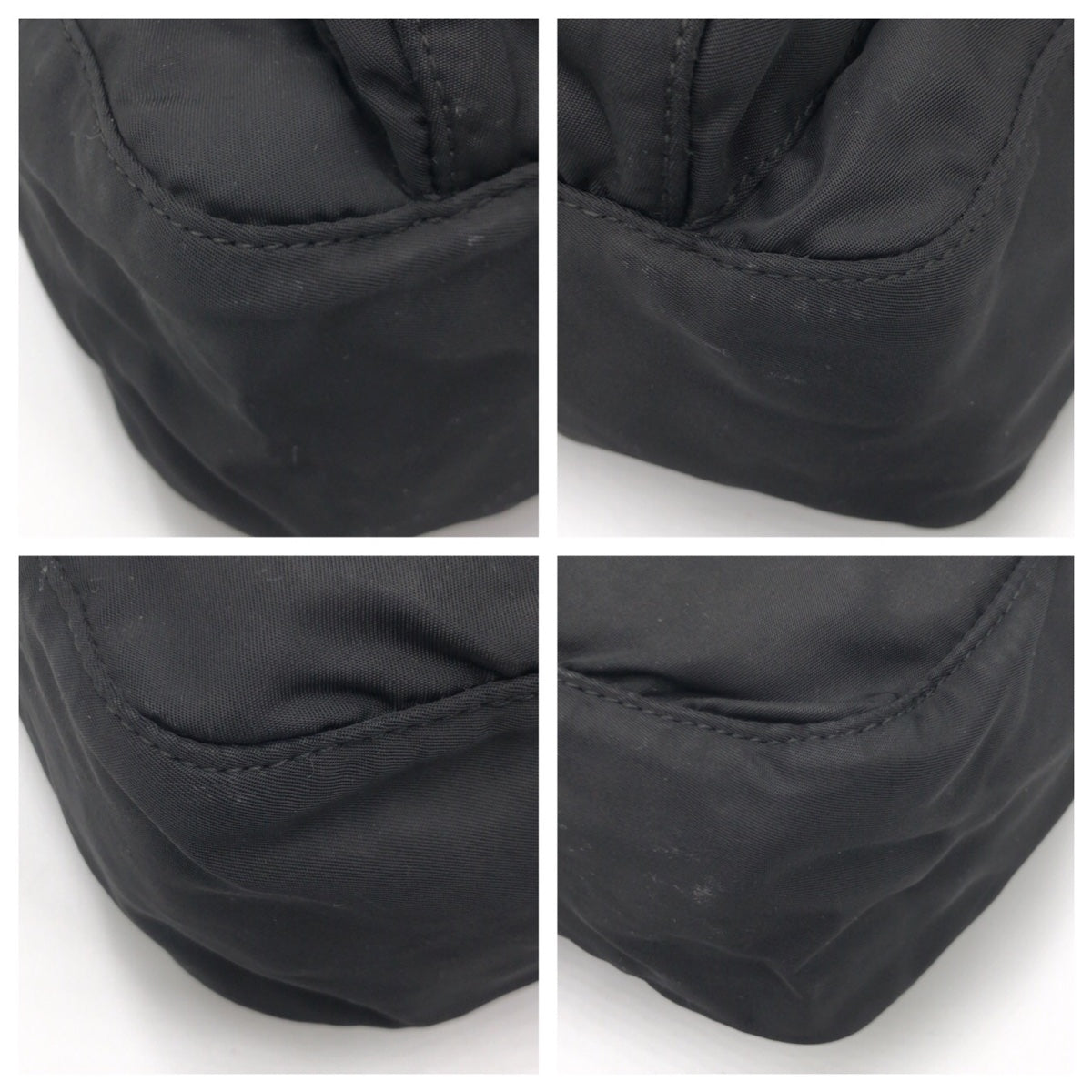 18796
PRADA プラダ テスート 三角ロゴプレート ブラック 黒 シルバー金具 ナイロン ショルダーバック ポシェット  レディース AB