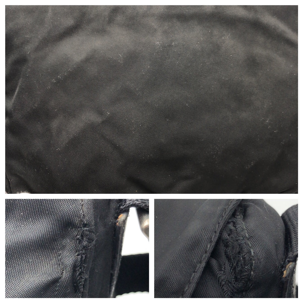 18796
PRADA プラダ テスート 三角ロゴプレート ブラック 黒 シルバー金具 ナイロン ショルダーバック ポシェット  レディース AB