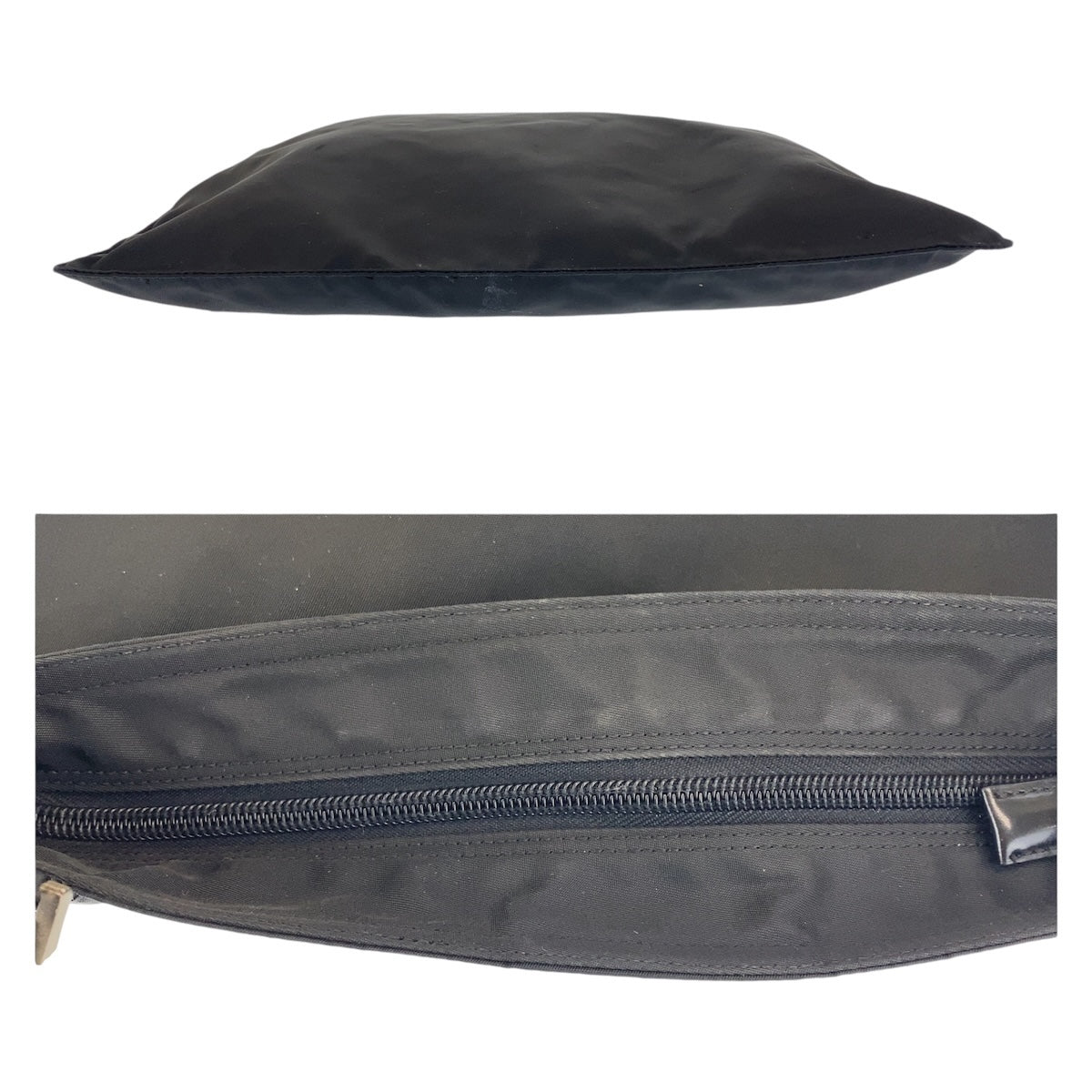 18801
PRADA プラダ テスート 三角ロゴプレート ブラック 黒 シルバー金具 ナイロン ショルダーバッグ ポシェット  レディース ABP39