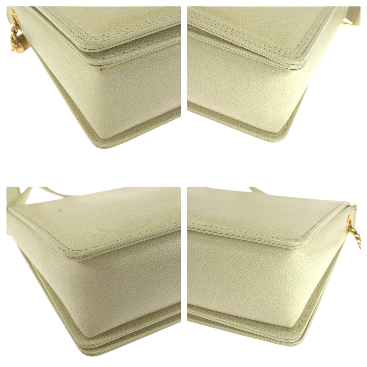 18802
Valentino Garavani ヴァレンティノ ガラヴァーニ ヴィンテージ タッセル ホワイト アイボリー ゴールド金具 レザー ショルダーバッグ ポシェット レディース AB44