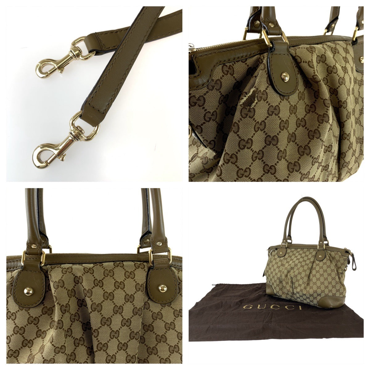 18807
GUCCI グッチ スーキー ブラウン ゴールド金具 GGキャンバス 285730 トートバッグ ショルダーバッグ 2way レディース AB38