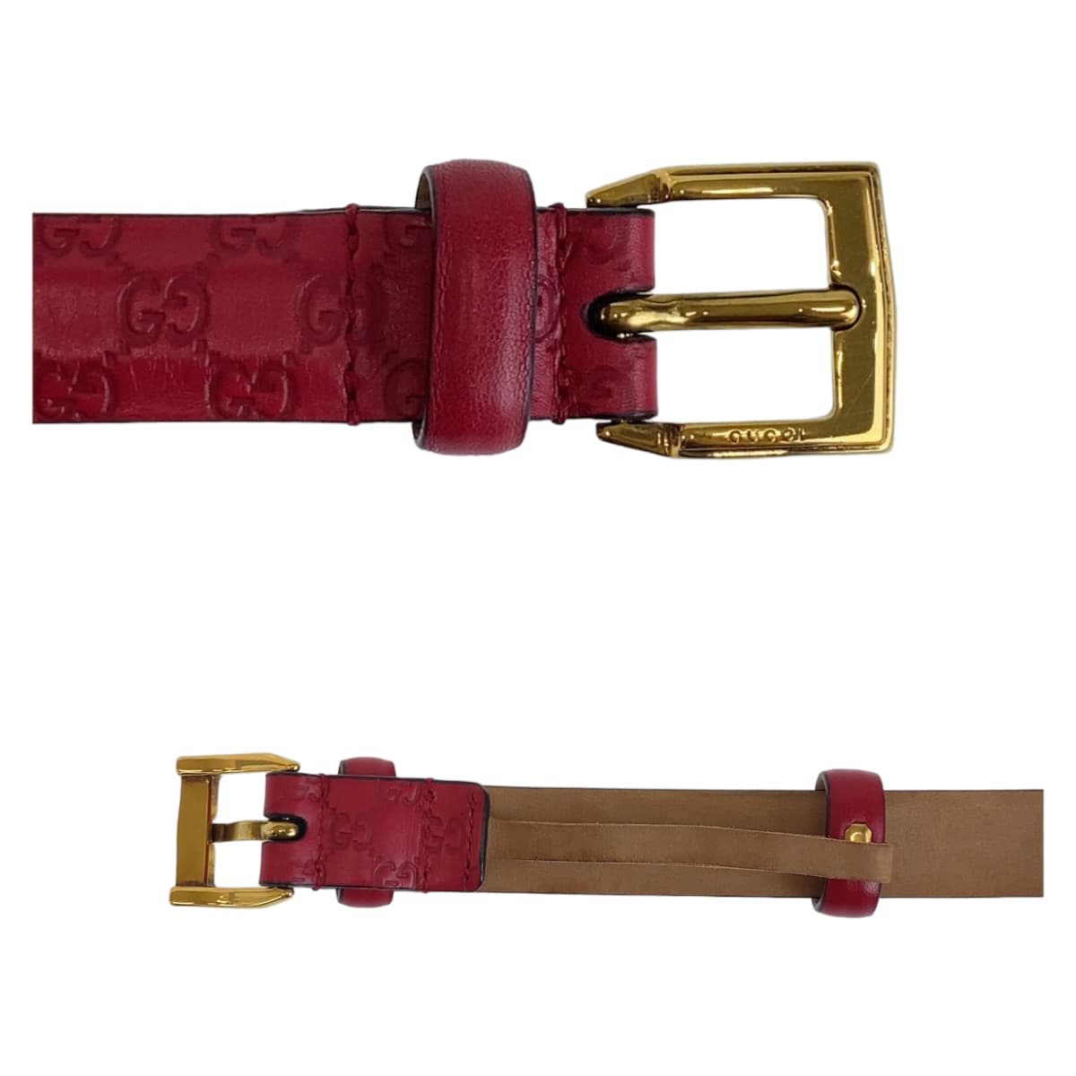 18808
GUCCI グッチ グッチシマ 85cm/34inc ピンク ゴールド金具 レザー 269813 ベルト 男女兼用  メンズ ABP30