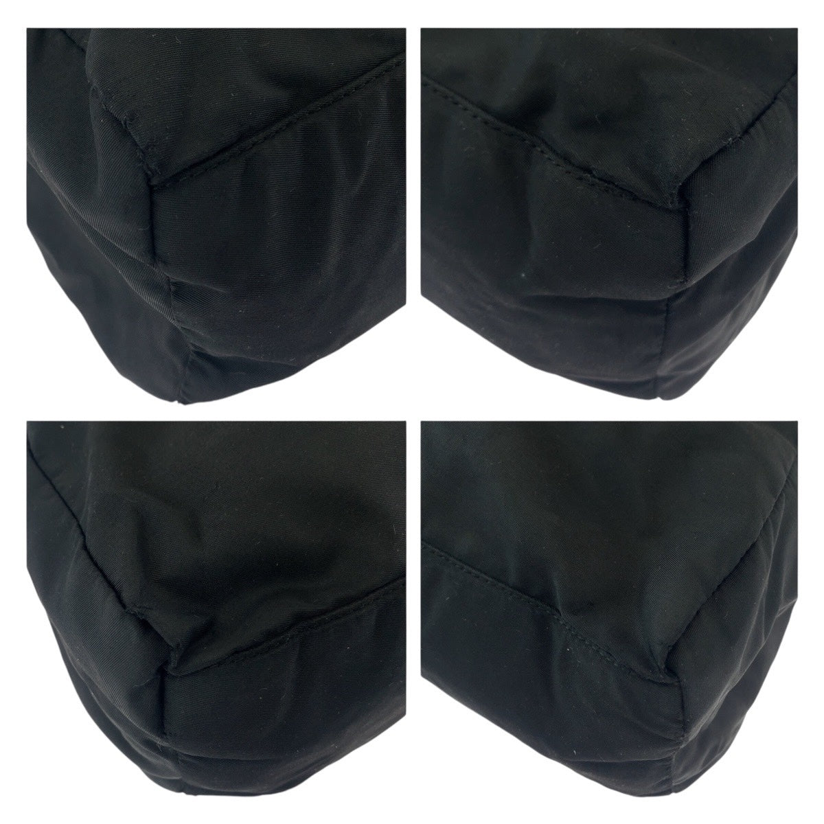 18809
PRADA プラダ テスート 三角ロゴプレート ブラック 黒 シルバー金具 ナイロン 54 トートバッグ ショルダーバッグ レディース ABP39