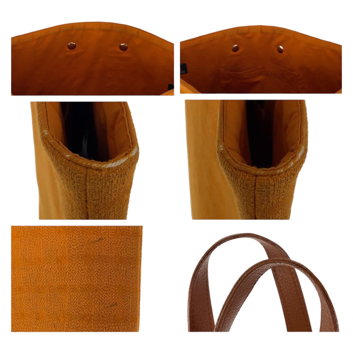 18810
HERMES エルメス アメダバ ディアゴGM オレンジ ブラウン シルバー金具 キャンバス / レザー トートバッグ ハンドバッグ A4対応  レディース AB40