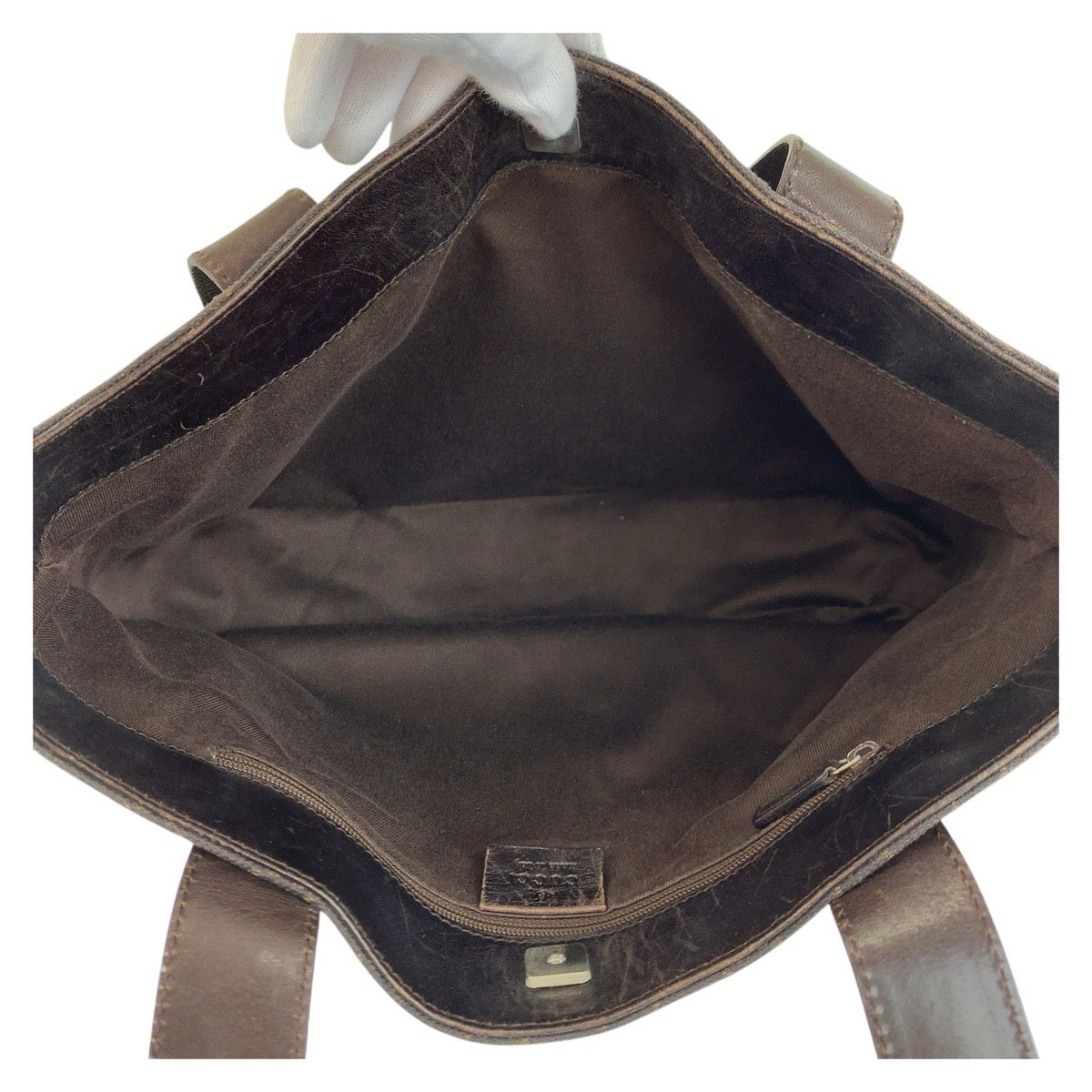 18818
GUCCI グッチ ブラウン GGキャンバス / レザー 73983 トートバッグ ショルダーバッグ  レディース ABP38