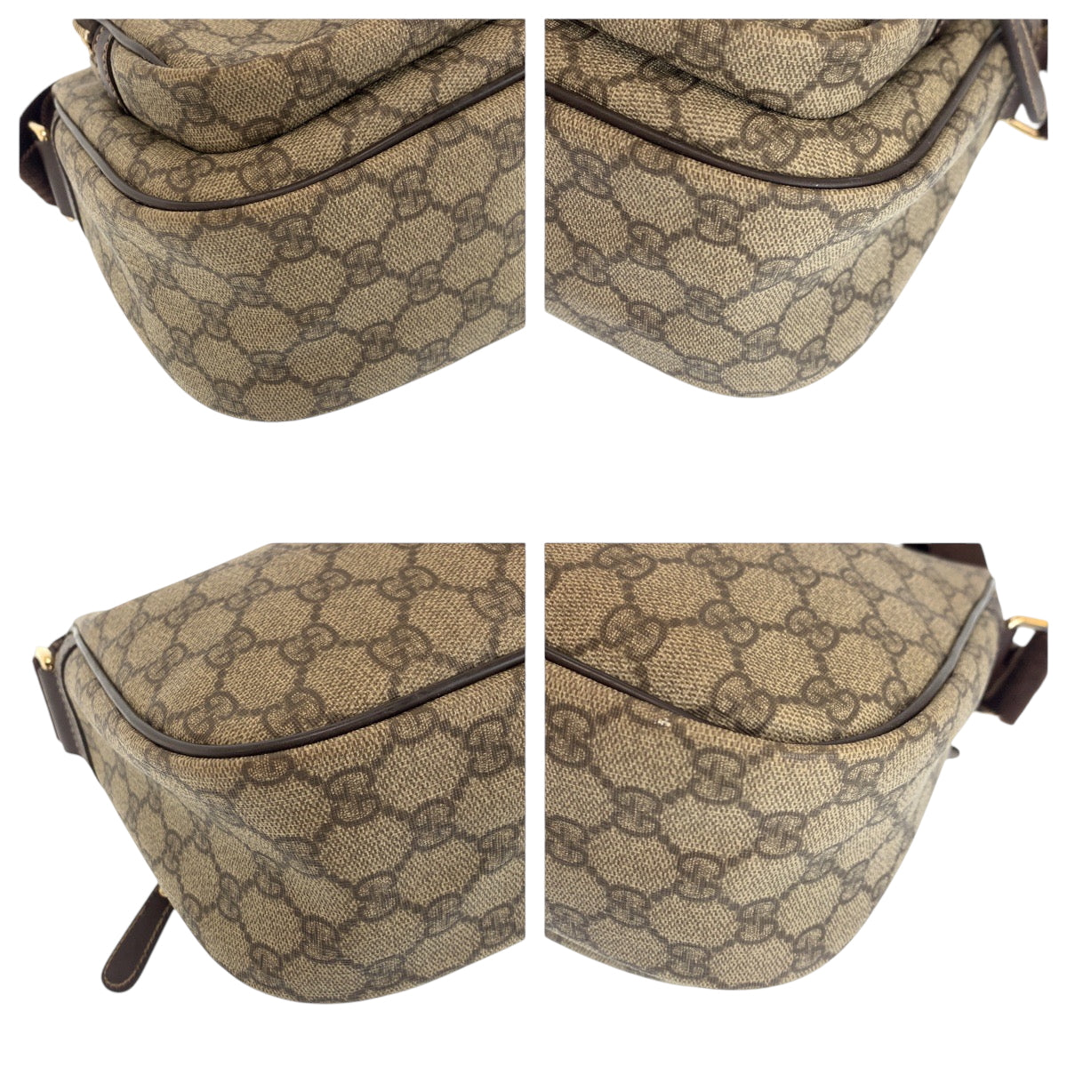 GUCCI グッチ ブラウン ベージュ シルバー金具 GGスプリームキャンバス 246861 ショルダーバッグ メッセンジャーバッグ  レディース