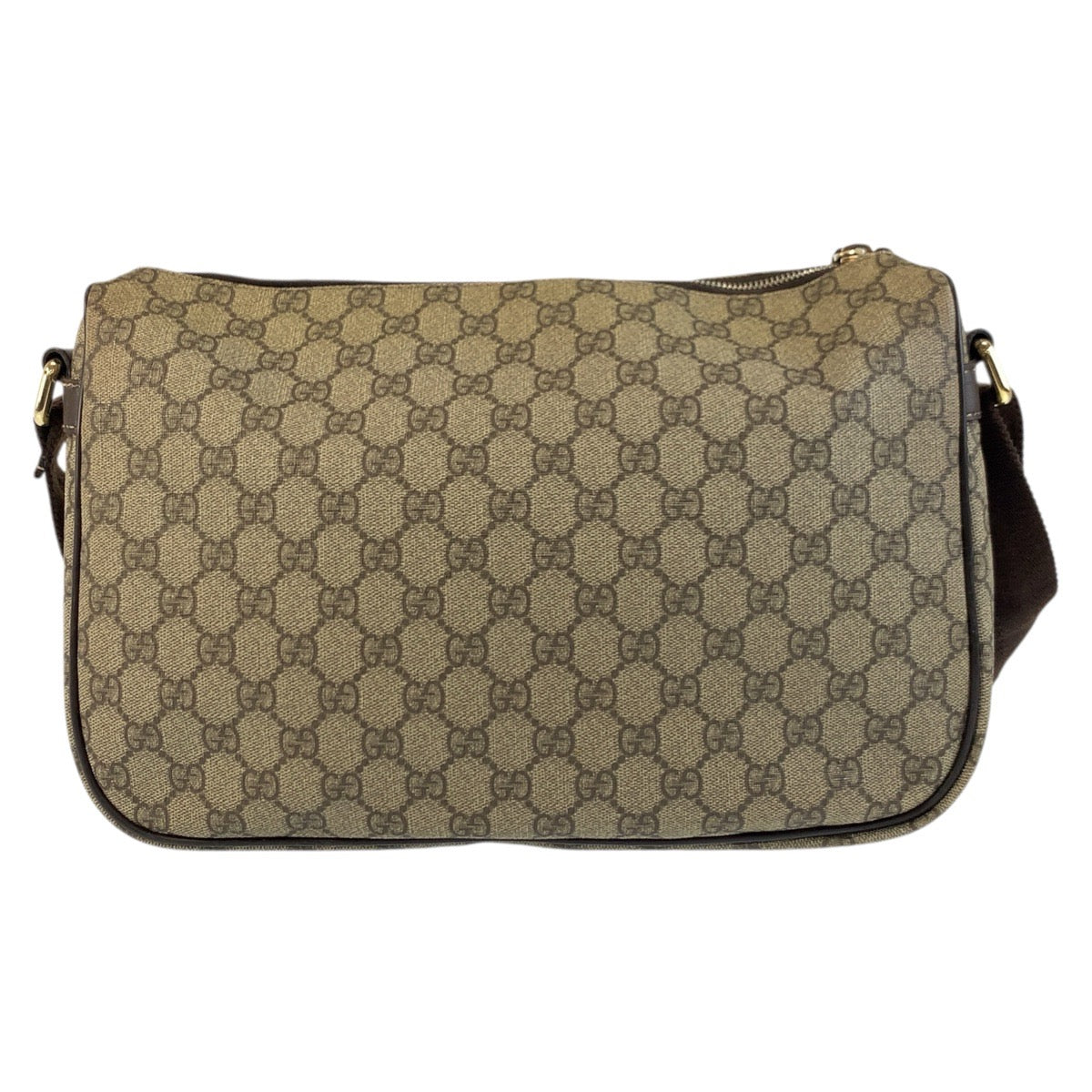 GUCCI グッチ ブラウン ベージュ シルバー金具 GGスプリームキャンバス 246861 ショルダーバッグ メッセンジャーバッグ  レディース