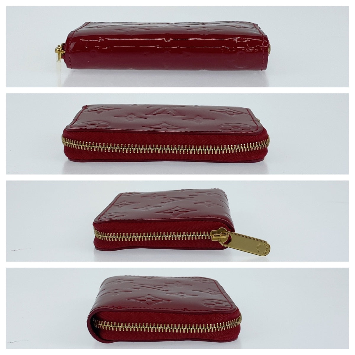 18821
LOUIS VUITTON ルイヴィトン モノグラム ヴェルニ ジッピーコインパース レッド ゴールド金具 エナメル M93608 コインケース コンパクトウォレット  レディース AB32