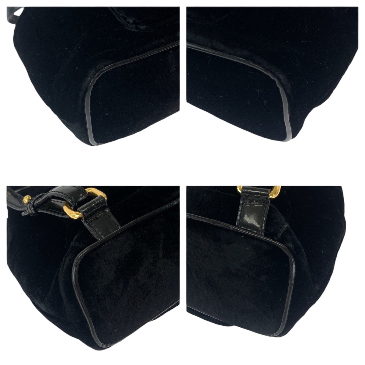 18822
LOEWE ロエベ ヴィンテージ ベラスケス ロゴ ブラック 黒 ゴールド金具 パテントレザー / スウェード リュックサック バックパック  レディース AB35
