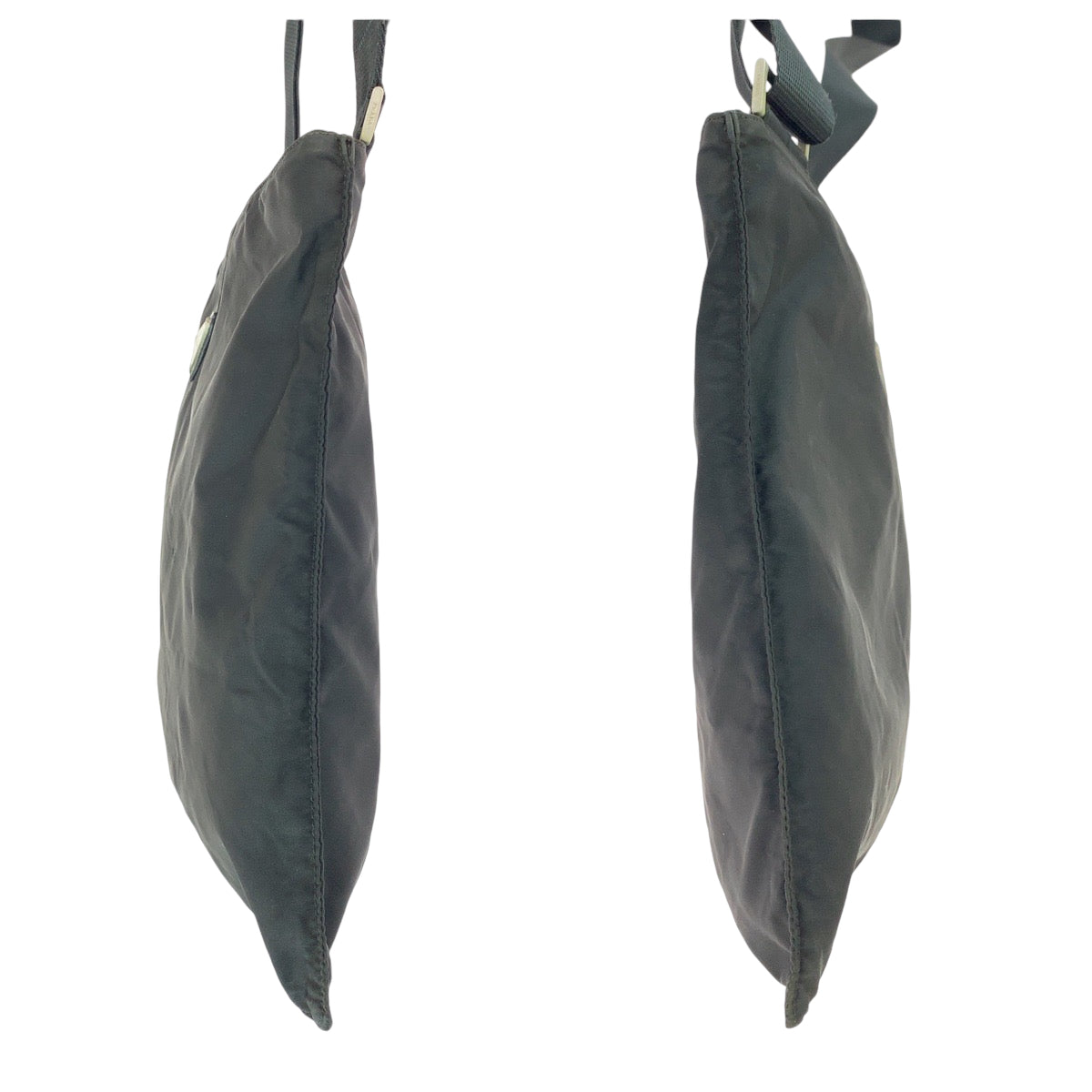 18823
PRADA プラダ テスート 三角ロゴプレート ブラック 黒 シルバー金具 ナイロン ショルダーバッグ メッセンジャーバッグ  レディース ABP41