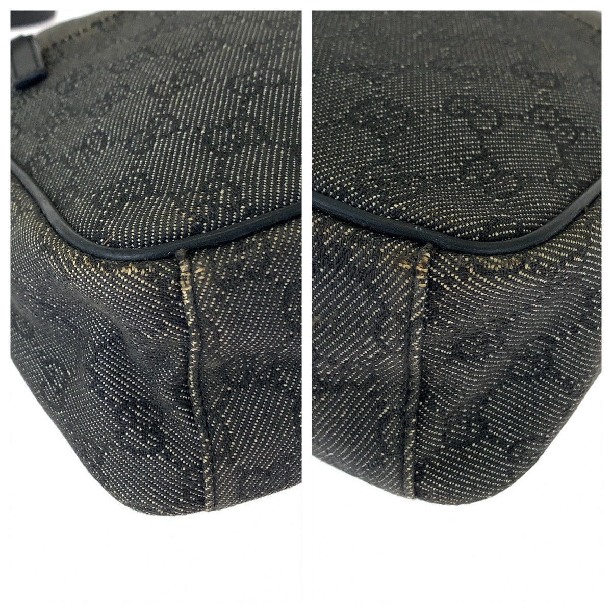 18825
GUCCI グッチ グレー ブラック シルバー金具 GGキャンバス 3136 ショルダーバッグ ポシェット  レディース AB35