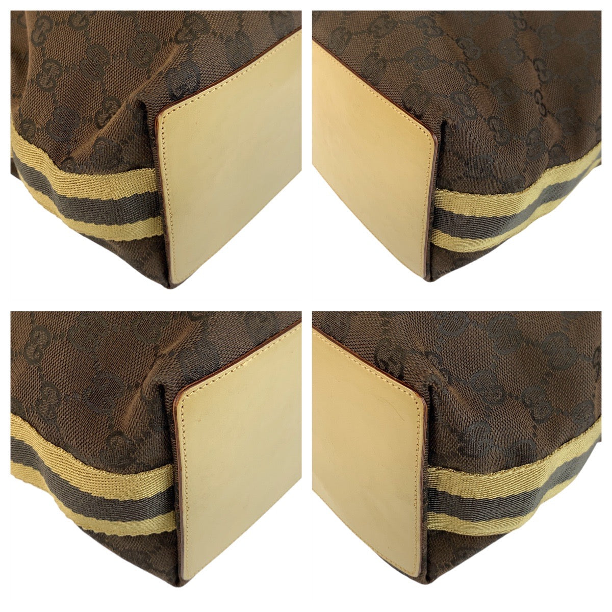 18834
GUCCI グッチ ブラウン ベージュ シルバー金具 GGキャンバス / レザー 31243 トートバッグ ショルダーバッグ レディース AB40