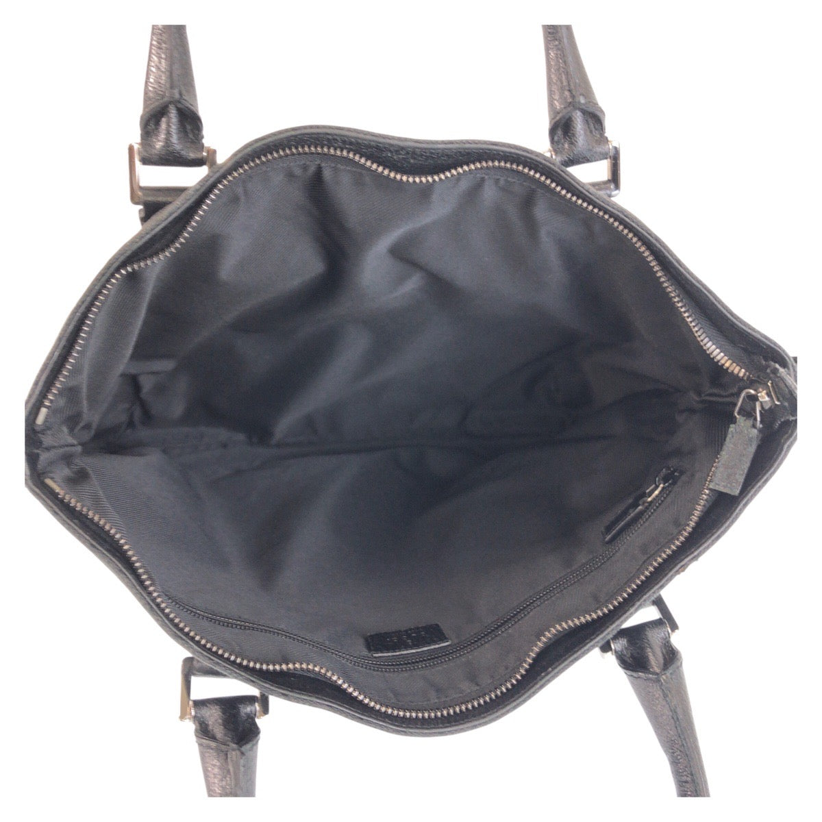 18835
GUCCI グッチ ブラック 黒 シルバー金具 GGキャンバス / レザー 122797 トートバッグ ショルダーバッグ  レディース AB39