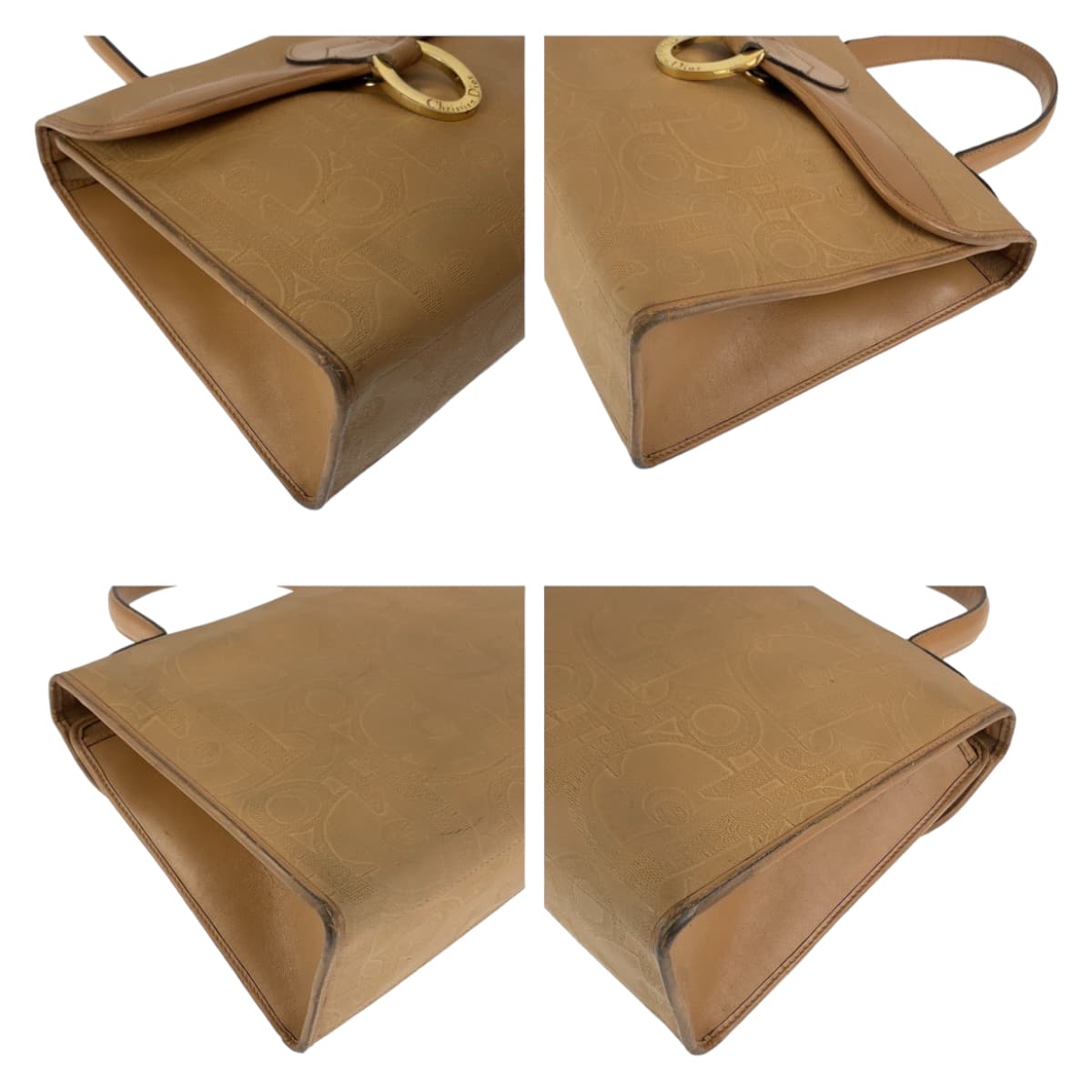 18836
Dior ディオール ヴィンテージ トロッター ブラウン ベージュ ゴールド金具 コーティングキャンバス / レザー ショルダーバッグ ハンドバッグ 2WAY レディース AB39