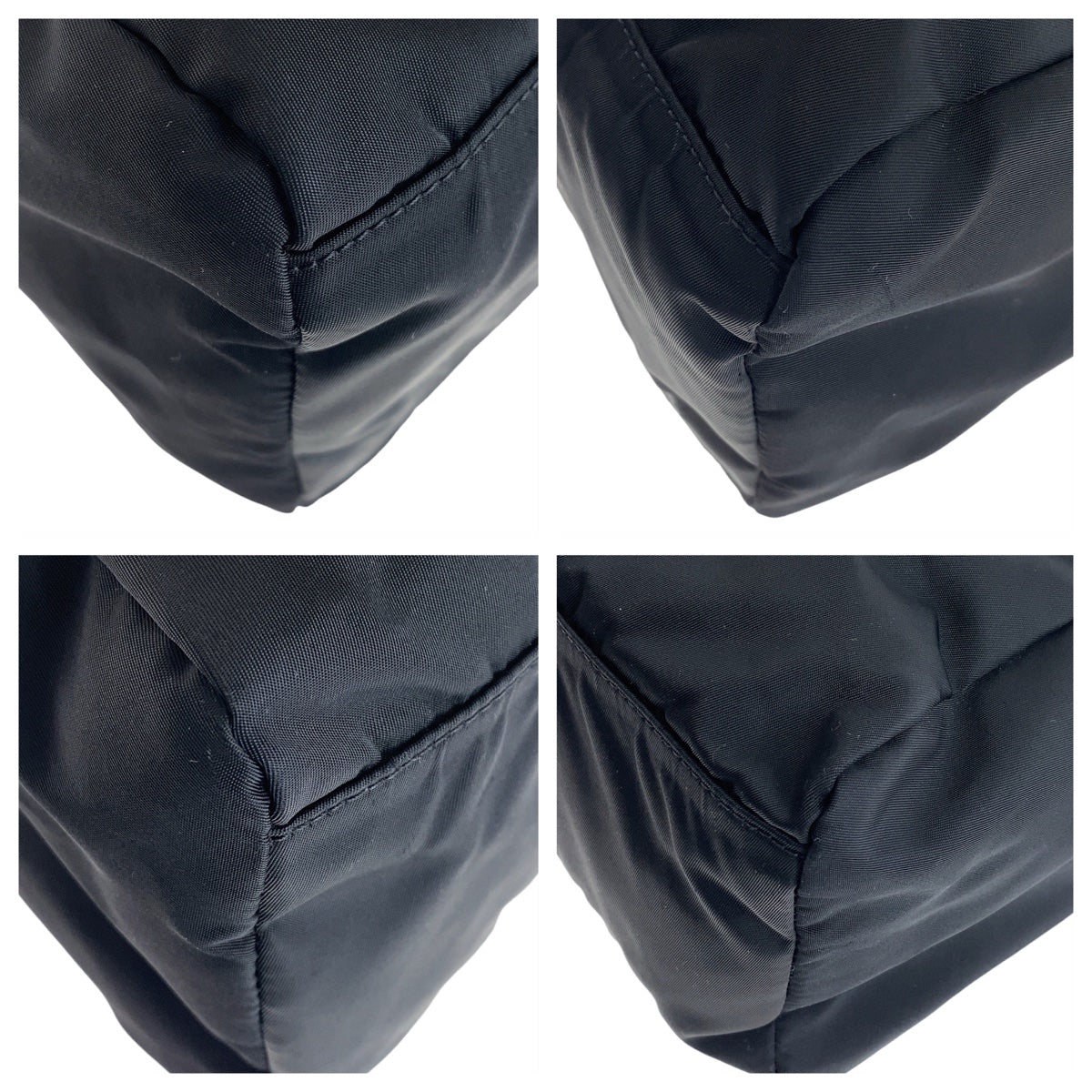 18837
PRADA プラダ テスート 三角ロゴプレート ブラック 黒 シルバー金具 ナイロン トートバッグ ハンドバッグ  レディース AB40