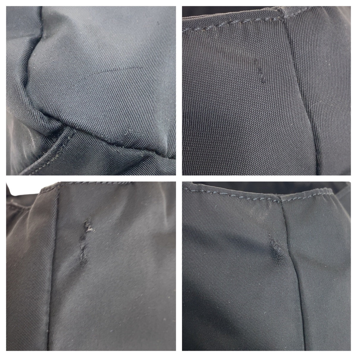 18837
PRADA プラダ テスート 三角ロゴプレート ブラック 黒 シルバー金具 ナイロン トートバッグ ハンドバッグ  レディース AB40