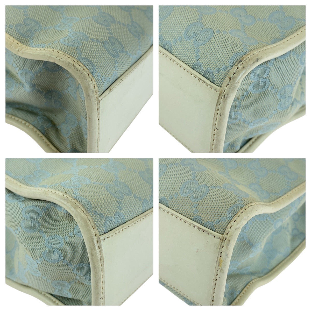 18839
GUCCI グッチ ジャッキー ライトブルー ゴールド金具 GGキャンバス 002 5065 トートバッグ ハンドバッグ レディース AB35