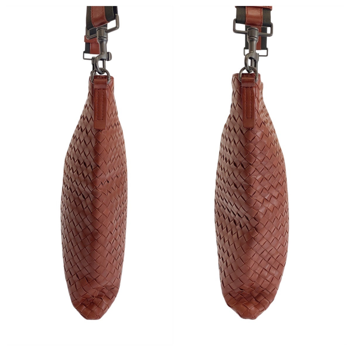 18841
BOTTEGAVENETA ボッテガヴェネタ イントレチャート 男女兼用 ブラウン ガンメタ金具 レザー B03597793V ショルダーバッグ メッセンジャーバッグ レディース ABP60