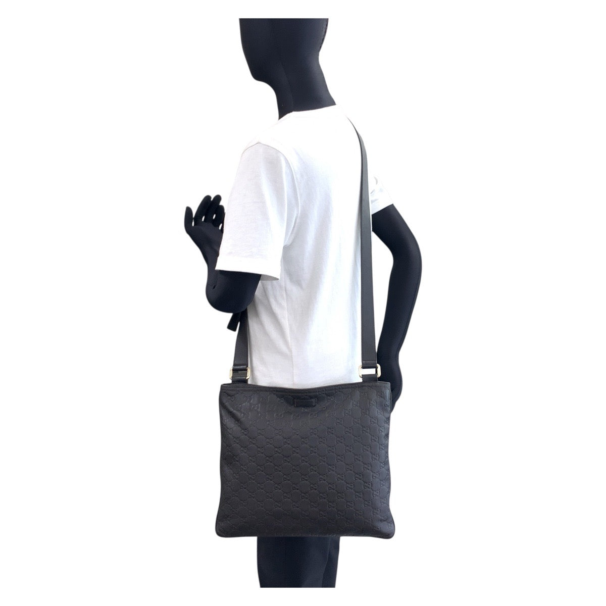 18842
GUCCI グッチ グッチシマ ブラウン ゴールド金具 レザー 201446 ショルダーバッグ メッセンジャーバッグ メンズ ABP45