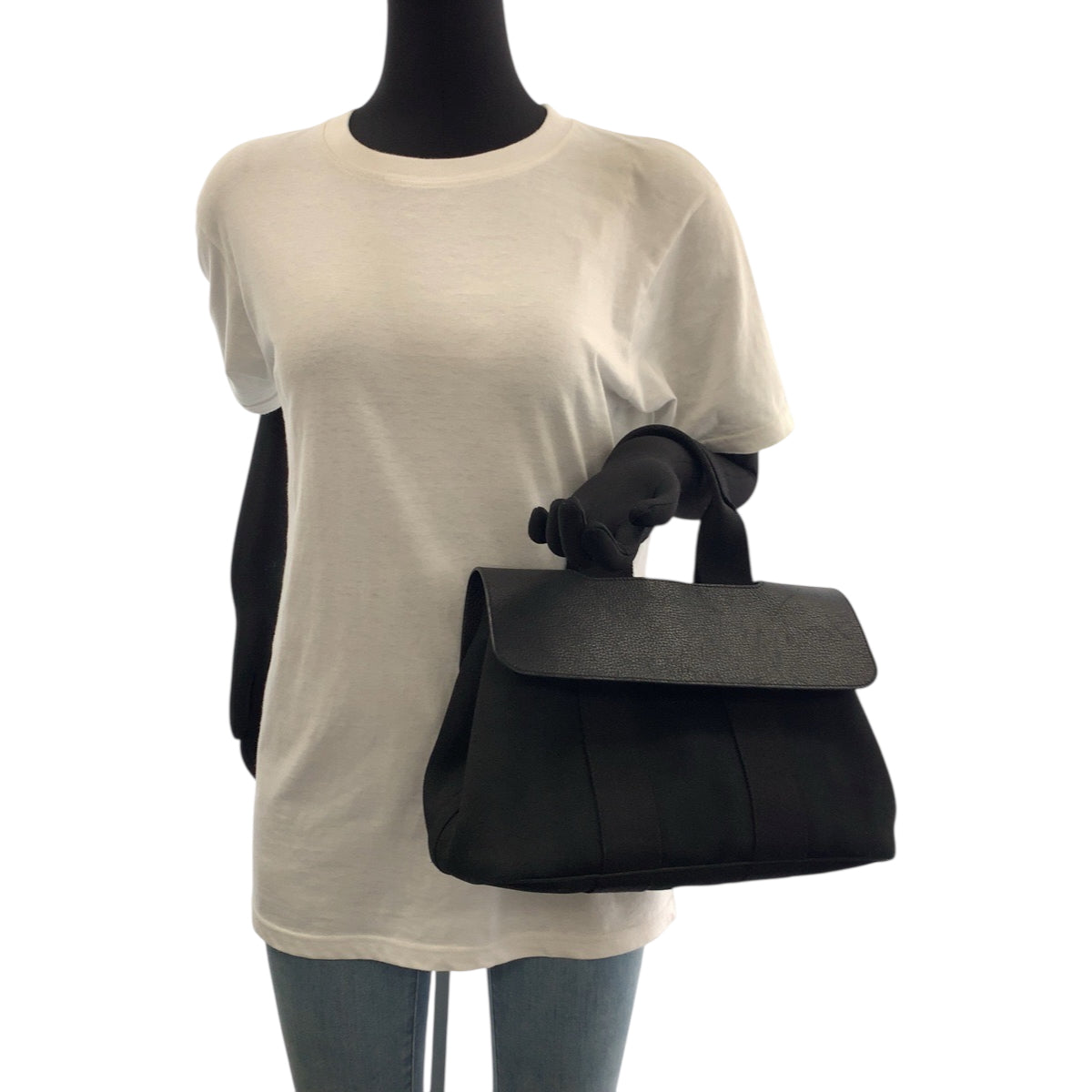 18843
HERMES エルメス ヴァルパライソPM  男女兼用 ブラック 黒 シルバー金具 スイフト ハンドバッグ ▫︎J刻印  レディース AB62