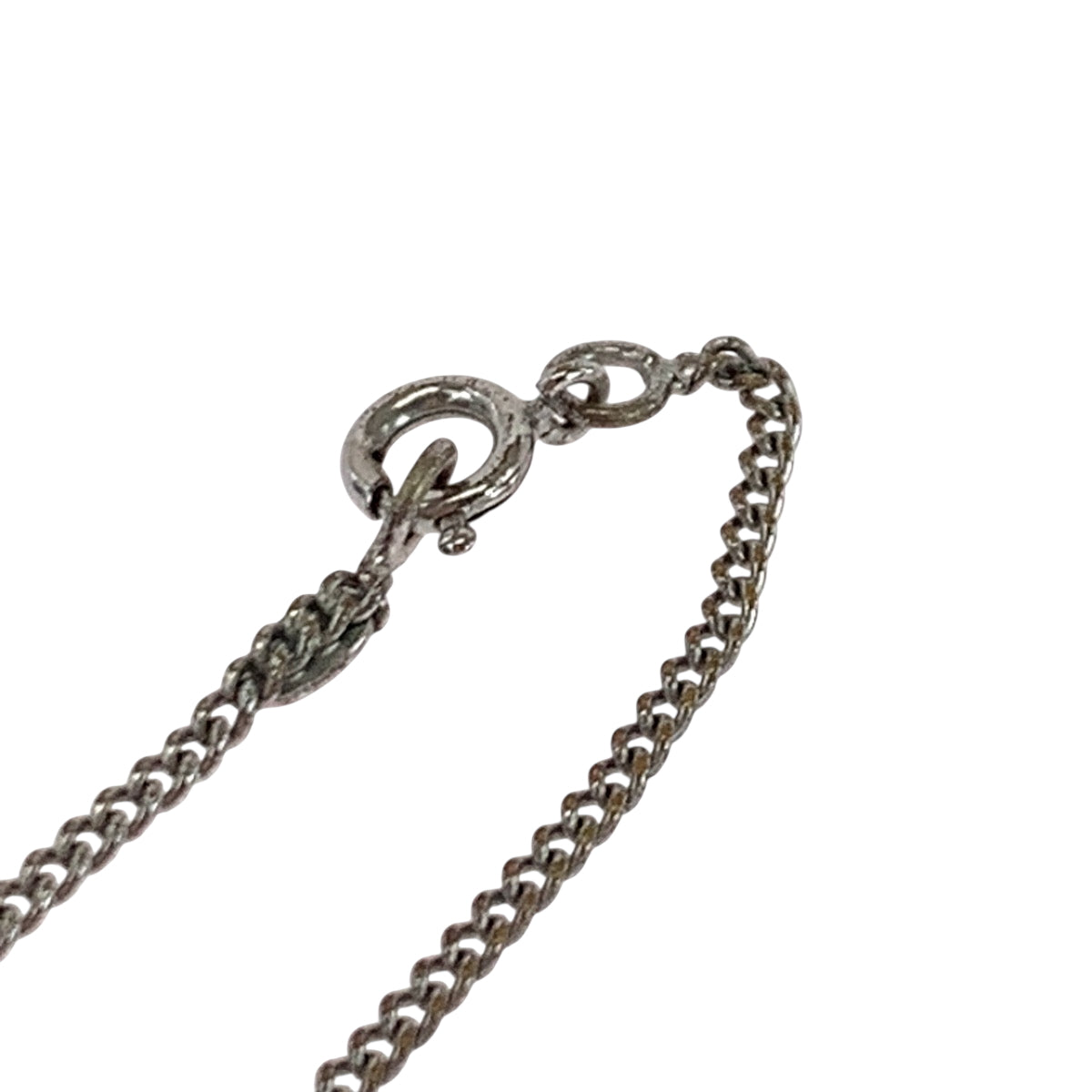 18844
CHANEL シャネル ヴィンテージ ココマーク ラインストーン シルバー メッキ ネックレス レディース AB54