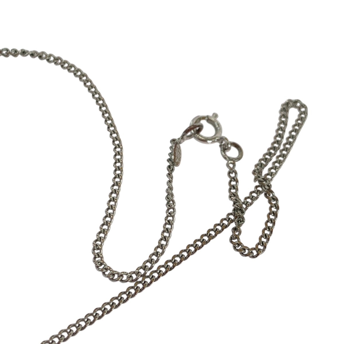 18844
CHANEL シャネル ヴィンテージ ココマーク ラインストーン シルバー メッキ ネックレス レディース AB54