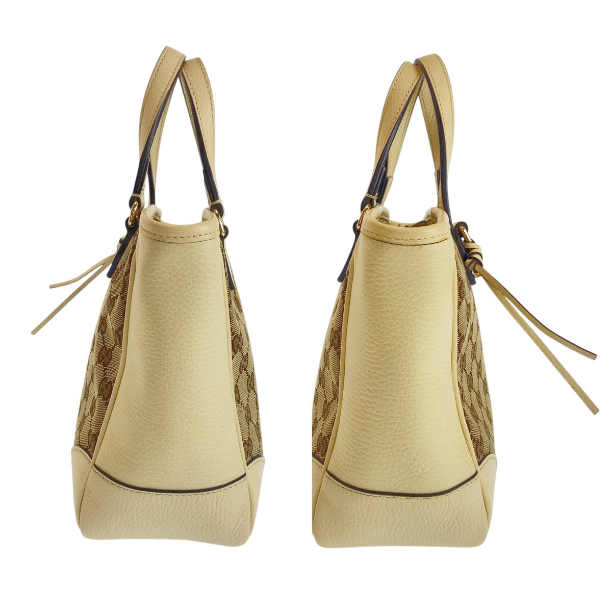 18846
GUCCI グッチ ベージュ アイボリー ゴールド金具 GGキャンバス / レザー 449241 ショルダーバッグ ハンドバッグ 2way レディース ABP55