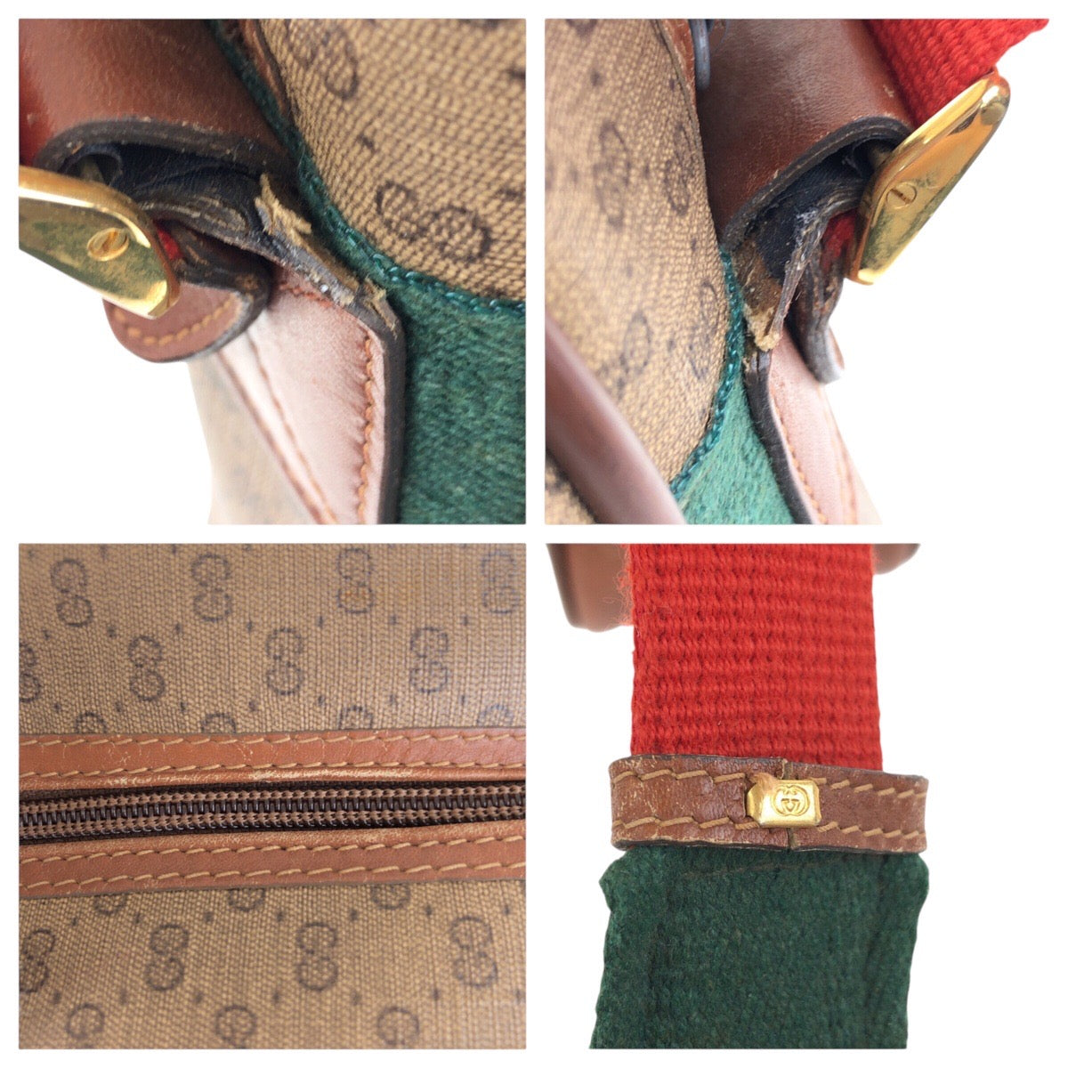 18848
GUCCI グッチ ヴィンテージ オールドグッチ シェリーライン ブラウン ゴールド金具 PVC 019 39 0107 斜め掛け ショルダーバッグ メッセンジャーバッグ レディース AB42