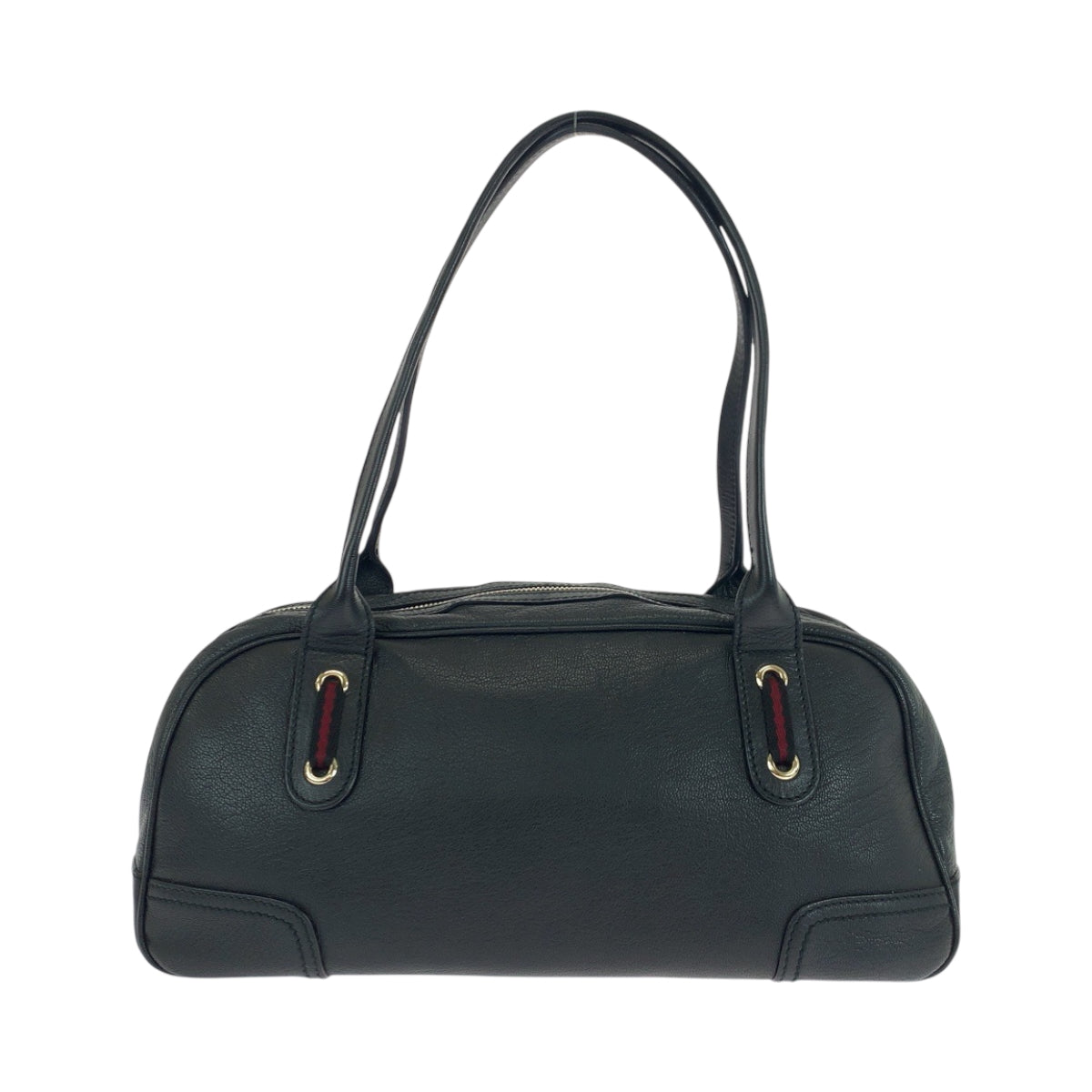 18847
GUCCI Sherry Line Princy Black Gold Hardware Leather 16120 Handbag Shoulder Bag Ladies A58