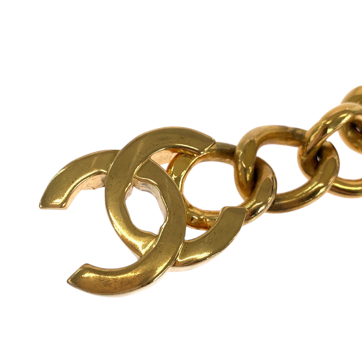 18857
CHANEL シャネル ヴィンテージ 1995 ココマーク ターンロック ゴールド メッキ ブレスレット 95A刻印 レディース ABP128