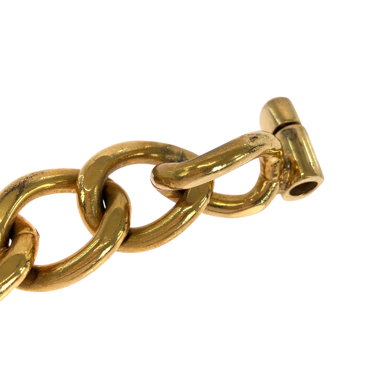 18857
CHANEL シャネル ヴィンテージ 1995 ココマーク ターンロック ゴールド メッキ ブレスレット 95A刻印 レディース ABP128